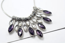 Floral Pendant Spray of Crystals - Stunning High Quality Necklace